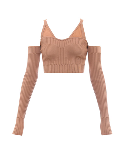 Shop Adamo Wool Top In Neutrals