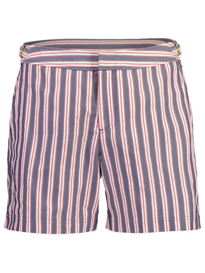 Shop Orlebar Brown Bulldog Havre Stripe Swim Shorts In Multicolor