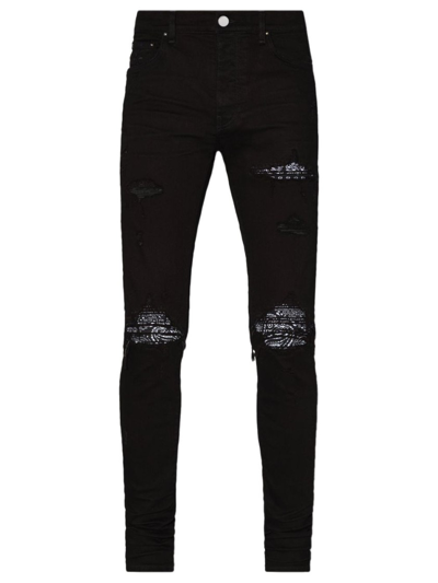 Shop Amiri Mx1 Bandana Skinny Jean In Black