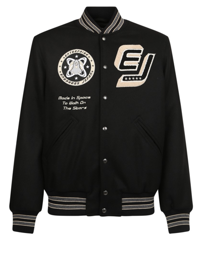 Shop Enterprise Japan Varsity Jacket In Black