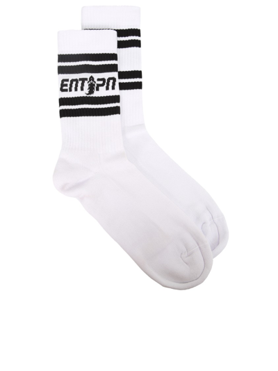 Shop Enterprise Japan Logo Socks In White