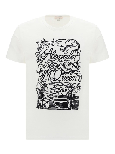Shop Alexander Mcqueen White Other Materials T-shirt