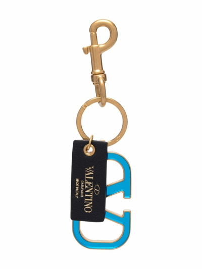 Shop Valentino Vlogo Charm Keyring In Not Applicable