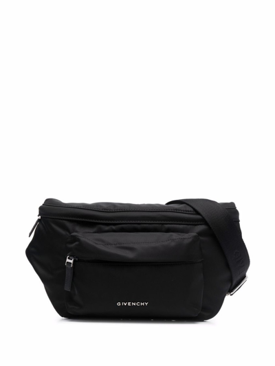 Shop Givenchy Black Logo-plaque Belt Bag