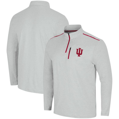 Shop Colosseum Heathered Gray Indiana Hoosiers Great Scott Quarter-zip Jacket In Heather Gray