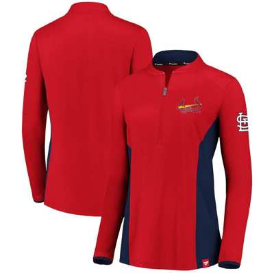 Shop Fanatics Branded Red St. Louis Cardinals Iconic Marble Clutch Blade Collar Half-zip Pullover Jacket