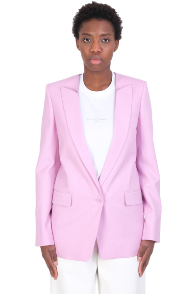 Shop Stella Mccartney Blazer In Rose-pink Wool