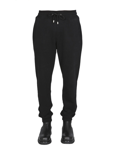 Shop Belstaff Jogging Pants With Logo Patch In Nero