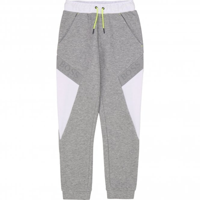 Hugo Boss Colour-block Track Pants In Grey