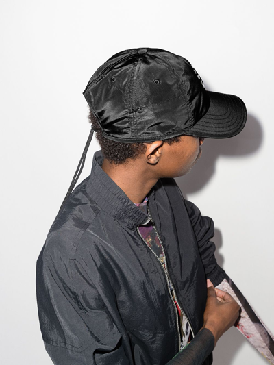 Adidas By Stella Mccartney Logo Print Drawstring Baseball Cap In Black