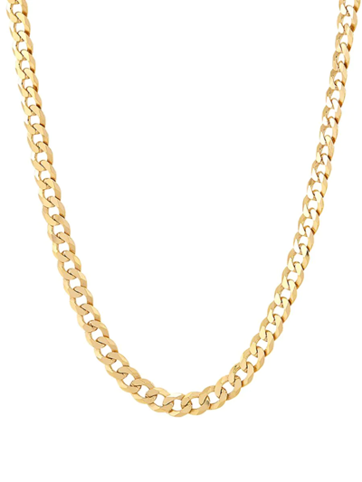 Shop Saks Fifth Avenue Made In Italy Men's Basic Gold-plated Sterling Silver Curb Chain Necklace/22"