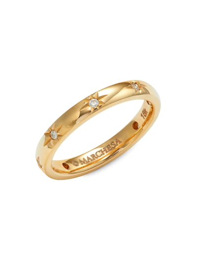 Shop Saks Fifth Avenue Women's 18k Yellow Gold & Diamond Ring