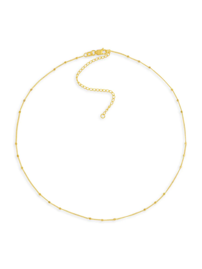 Shop Saks Fifth Avenue Women's 14k Yellow Gold Square Bead Saturn Adjustable Choker Necklace