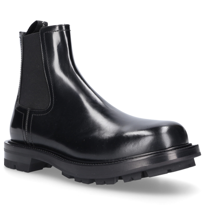 Alexander Mcqueen Worker Leather Chelsea Boots In Black | ModeSens