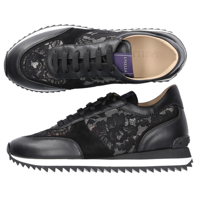 Shop Le Silla Sneakers Black Running Claire In Schwarz