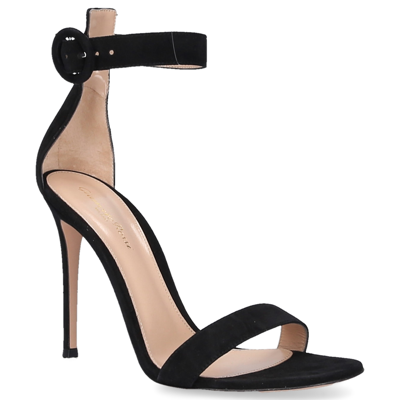 Shop Gianvito Rossi Strappy Sandals Portofino 105 In Schwarz