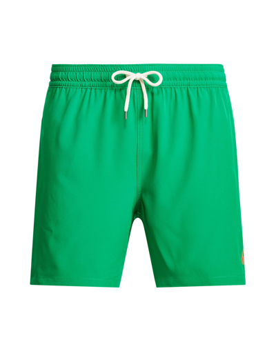 Shop Polo Ralph Lauren 5.5-inch Traveler Swim Trunk Man Swim Trunks Emerald Green Size Xs Recycled Polyes