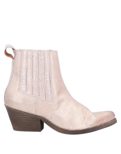 REPLAY, Rose gold Women's Ankle Boot