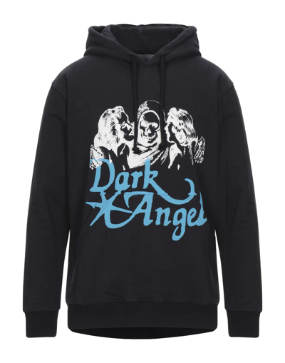 Nasaseasons Dark Angel Cotton Sweatshirt Hoodie In Black