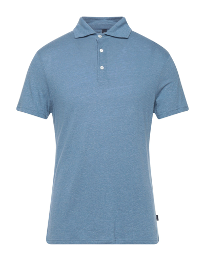 Shop 04651/a Trip In A Bag Man Polo Shirt Slate Blue Size S Linen, Wool