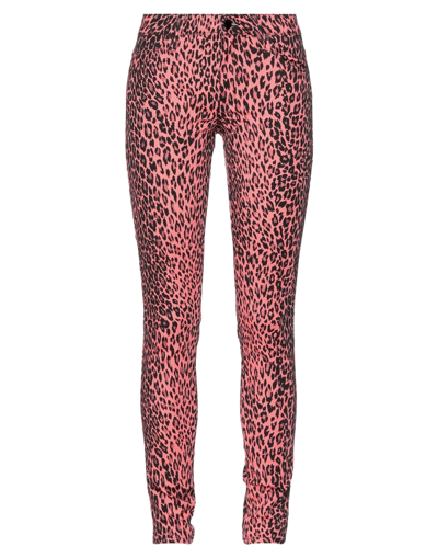 Shop Guess Pants In Salmon Pink