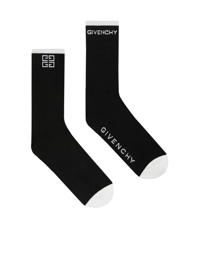 Shop Givenchy 4g Socks In Black