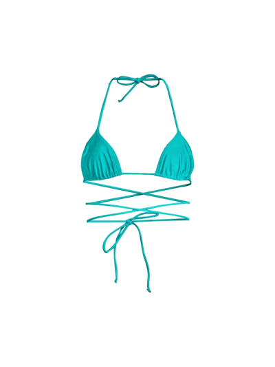 Shop Tropic Of C Women's Praia String Bikini Top In Waterfall