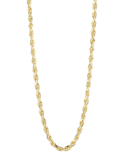 Shop Saks Fifth Avenue Men's 14k Yellow Gold Diamond-cut Rope Chain Necklace/22" X 5mm