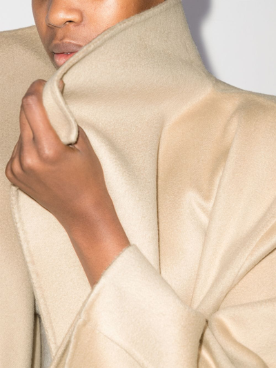 Shop Totême Signature Open Front Coat In Neutrals