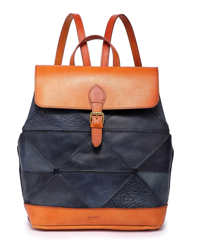 Shop Old Trend Women's Genuine Leather Prism Backpack In Navy