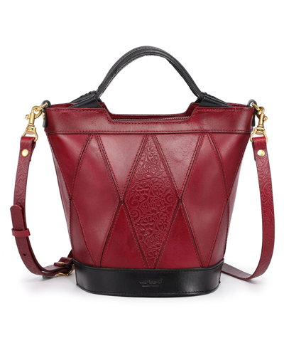 Shop Old Trend Women's Genuine Leather Primrose Mini Tote Bag In Burgundy