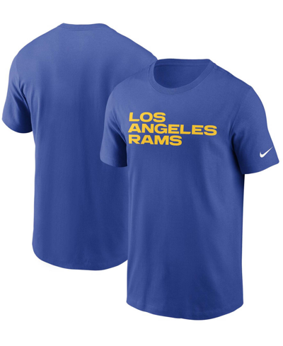 Shop Nike Men's Royal Los Angeles Rams Team Wordmark T-shirt