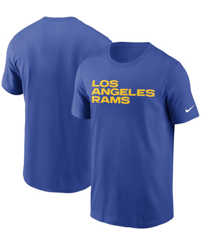 Nike Men's Royal Los Angeles Rams Team Wordmark T-shirt In Royal