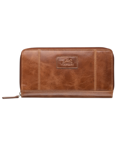 Shop Mancini Men's Casablanca Collection Clutch Wallet In Cognac