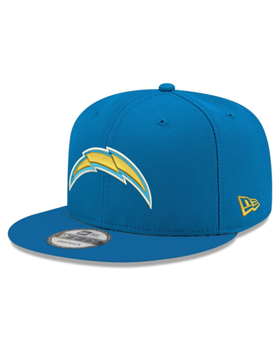 Shop New Era Men's  Blue Los Angeles Chargers Basic 9fifty Adjustable Snapback Hat