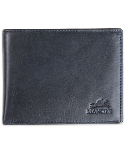 Mancini Men's Bellagio Collection Bifold Wallet With Coin Pocket In Black