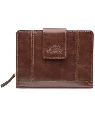 Shop Mancini Men's Casablanca Collection Medium Clutch Wallet In Brown