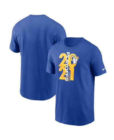 Nike Men's  Royal Los Angeles Rams 2021 Nfl Playoffs Bound T-shirt In Royal