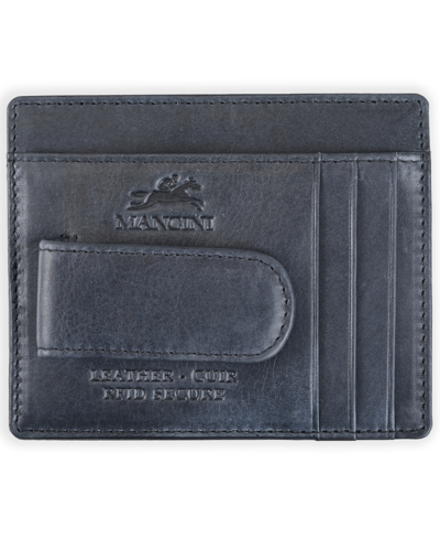 Shop Mancini Men's Bellagio Collection Deluxe Bill Clip Card Case In Gray