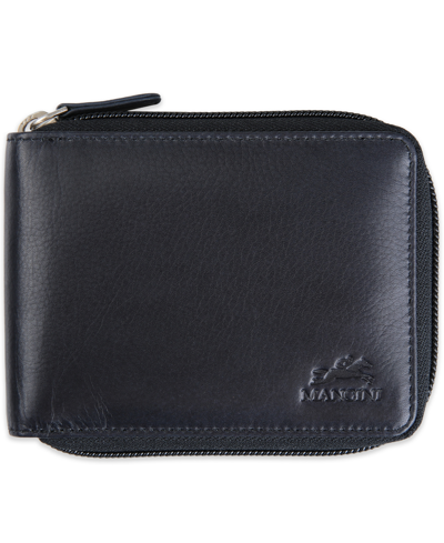 Shop Mancini Men's Bellagio Collection Zippered Bifold Wallet With Removable Pass Case In Black