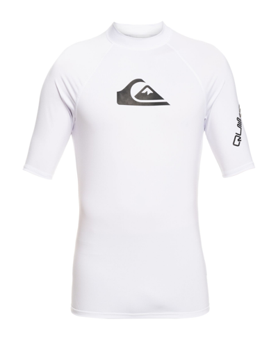 Shop Quiksilver Men's All Time Lycra Spf Shirt In White