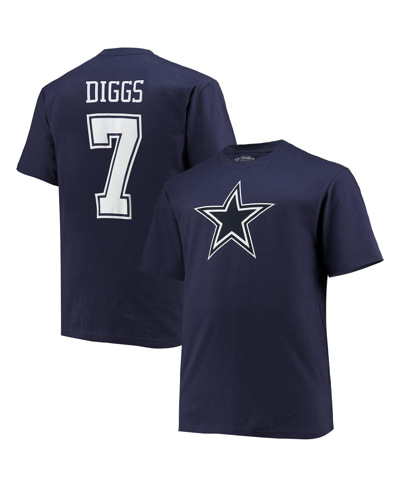 Shop Fanatics Men's  Trevon Diggs Navy Dallas Cowboys Big And Tall Player Name And Number T-shirt