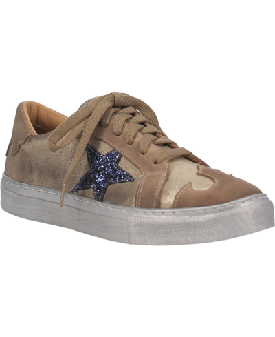 Shop Dingo Women's Playdate Leather Sneakers Women's Shoes In Gold-tone