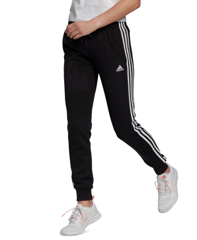 Shop Adidas Originals Adidas Women's Three-stripe Track Pants In Black/white
