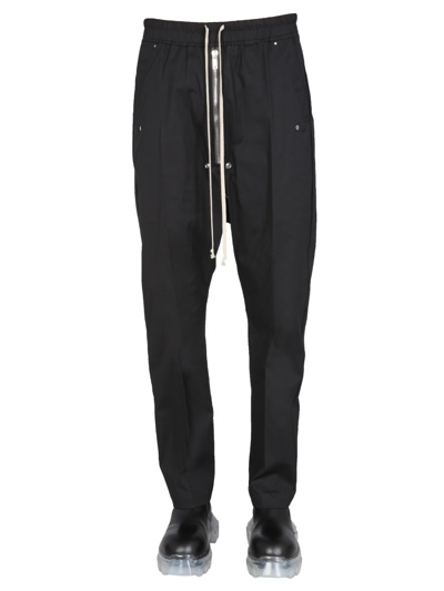 Shop Rick Owens Bela Drawstring Trousers In Black