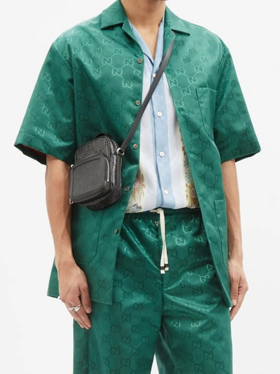 Gucci waves print fabric bowling shirt in Green Ready-to-wear