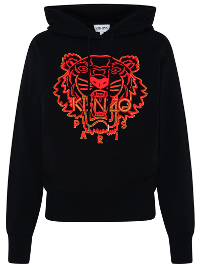 Kenzo Tiger Organic Cotton Hoodie In Black | ModeSens