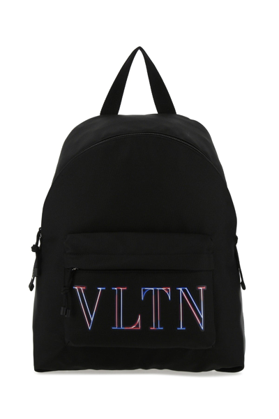 Shop Valentino Neon Vltn Backpack In Black