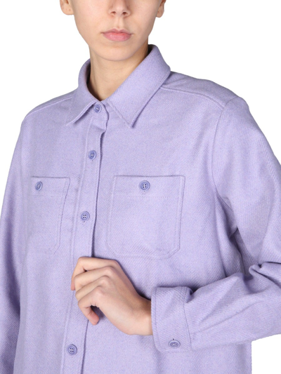 Shop Apc "aleksandra" Shirt In Lilac