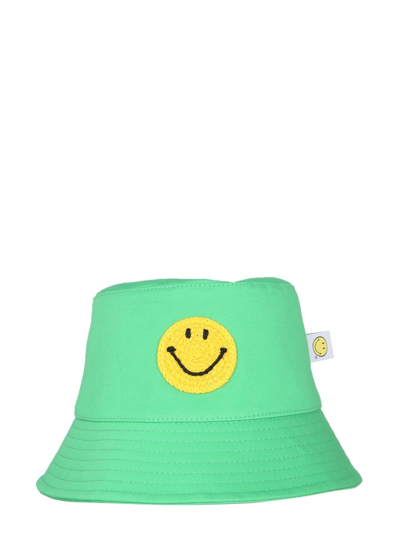 Shop Philosophy Di Lorenzo Serafini Bucket Hat With Embroidered Smiley In Green